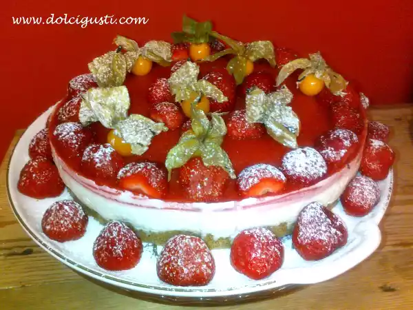 Recipe Ricotta mousse with strawberry jelly
