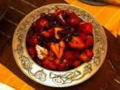 America's Test Kitchen's Strawberries and Grapes with Balsamic and Red Wine Reduction