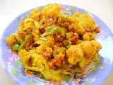 Recipe Cauliflower and Bell- Pepper Dry Vegetable (Gobi Shimla Mirch Sabzi)