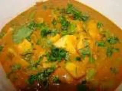 Arabi(Taro Root)and Asparagus Curry
