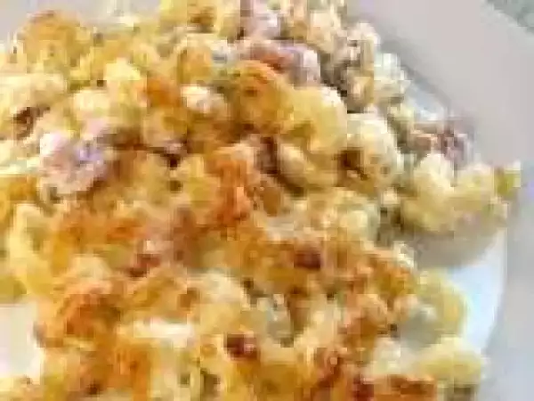 Recipe Spirali al Forno (or Four cheese & bacon pasta bake)