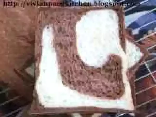Recipe Chocolate Marble Loaf Bread/ Water Roux Method (cheddar)