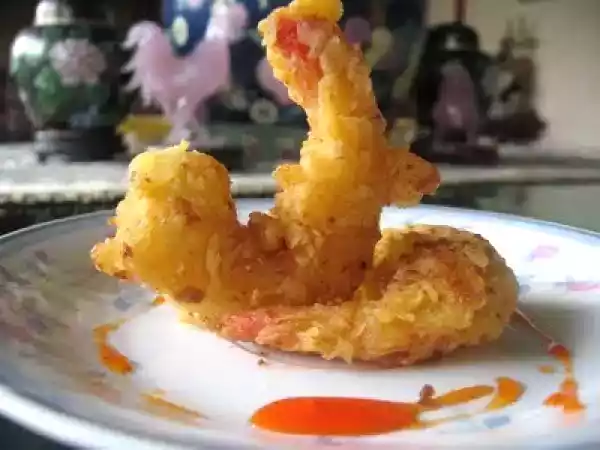Recipe Camaron rebosado (battered prawns with sweet and sour sauce)