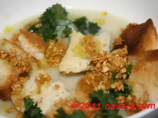 Recipe Potato soup with grilled bread