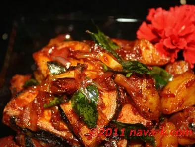 Recipe Vegetarian fish and potatoes sambal (sauce)