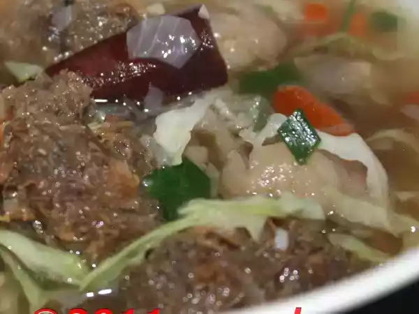 Recipe Vegetarian mutton soup