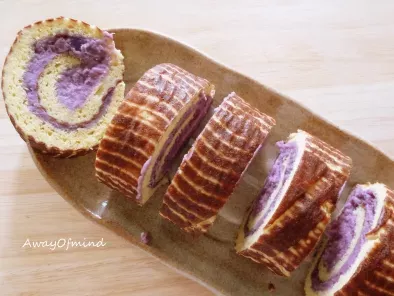 Recipe Chocolate purple sweet potato roulade