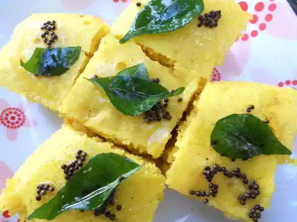 Recipe Nylon khaman (steamed chickpea cake)