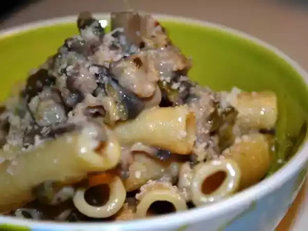 Recipe Creamy rigatoni w/ italian long hots & sausage