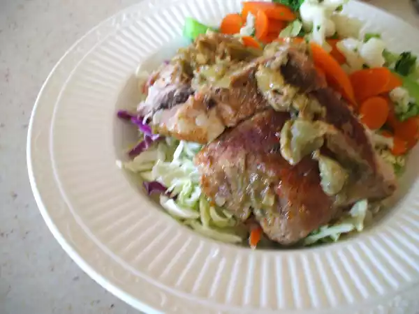 Recipe Crock pot smoked green chile pork