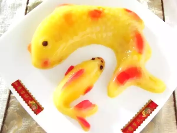 Recipe Lucky koi mango pudding