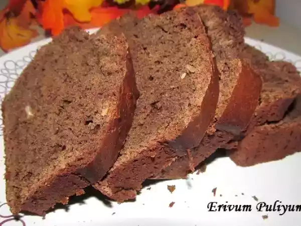 Recipe Eggless chocolate banana bread (wheat flour & amp)