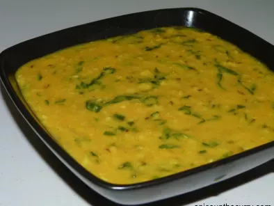 Recipe Moong dal with spinach