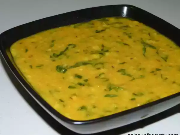 Recipe Moong dal with spinach