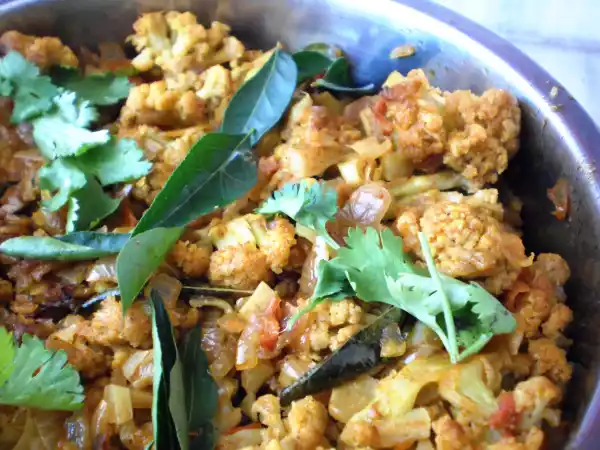 Recipe Spicy gobi fry(stir fried cauliflower)