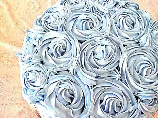 Recipe Chocolate taro buttercream rose cake