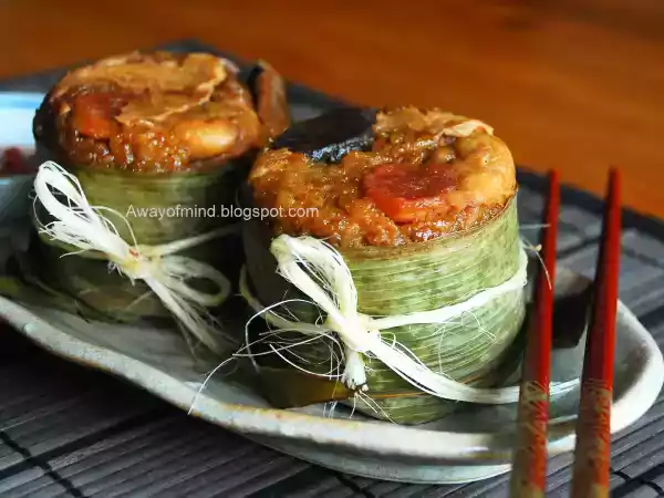 Recipe Loh mai gai (steamed sticky rice with chicken)