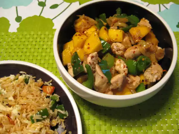 Recipe Mango chicken stirfry