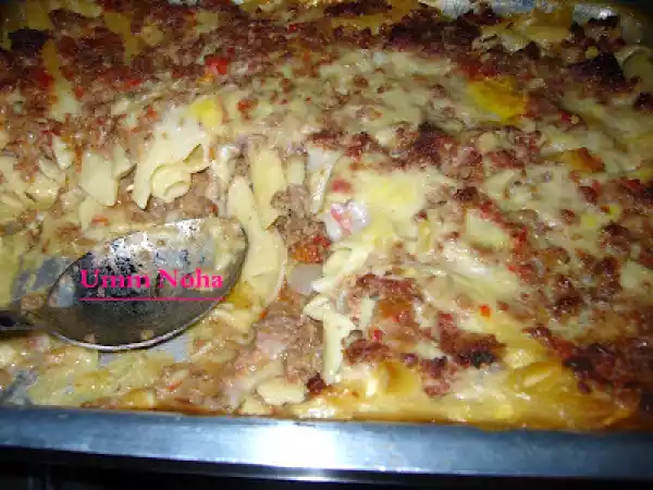 Recipe Macaroni bechamel with ground beef