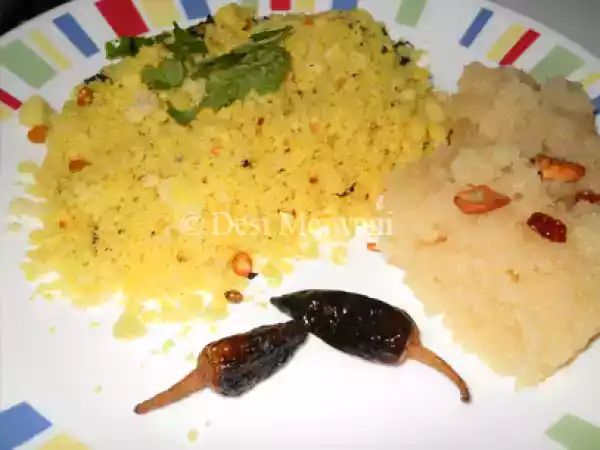 Recipe Moong dal upuma and sheera / pasi paruppu pittu