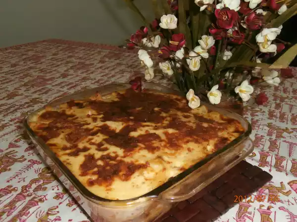 Recipe Keema (minced meat) and macaroni bake