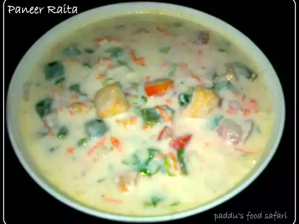 Recipe Paneer raita