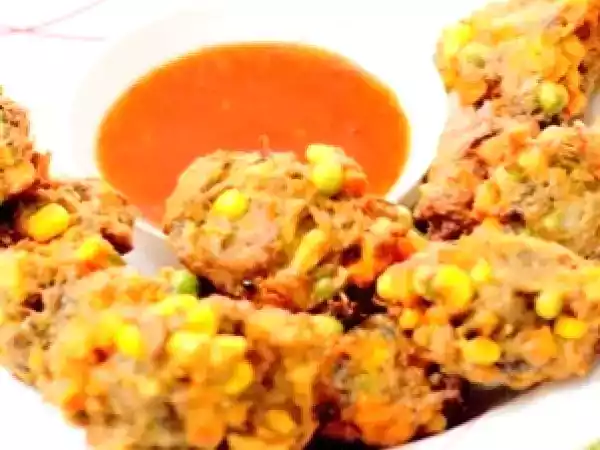 Recipe Mushroom and vegetable fritters