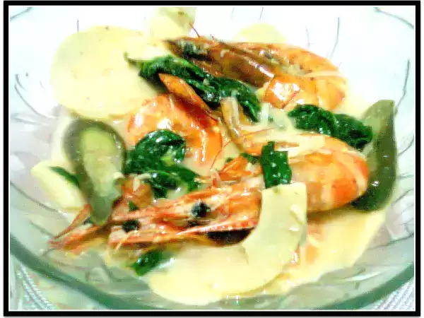 Recipe Bamboo shoots with coconut milk (ginataang labong)