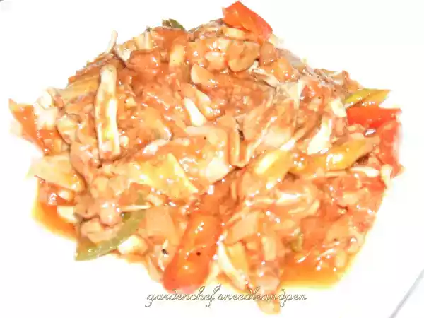 Recipe Corned tuna with banana blossom sisig