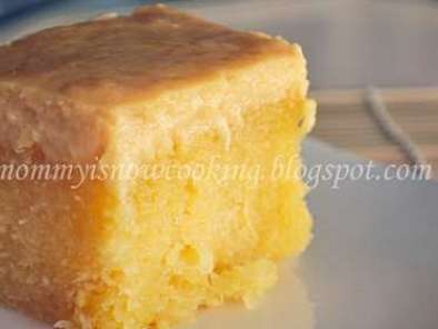 Recipe Cassava cake with coco custard topping