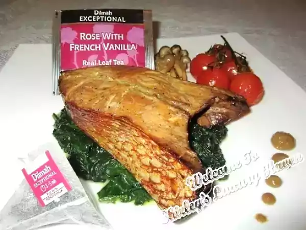 Recipe Dilmah rose with french vanilla tea-smoked fish