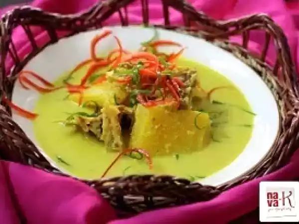 Recipe Ikan masin & nenas masak lemak (salt fish & pineapple in coconut gravy)