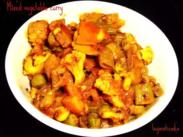 Recipe Mixed saak (mixed vegetable curry) no onion no garlic recipe