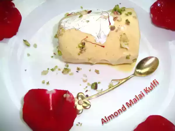 Recipe Almond malai kulfi - my 100th post
