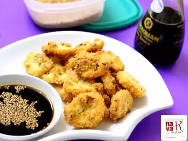 Recipe Crispy fried japanese tofu with soya sesame dip