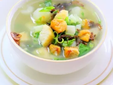 Recipe Salted fish and vegetable soup
