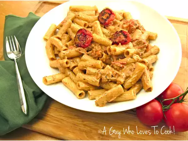 Recipe Rigatoni with smoked salmon tomato crème