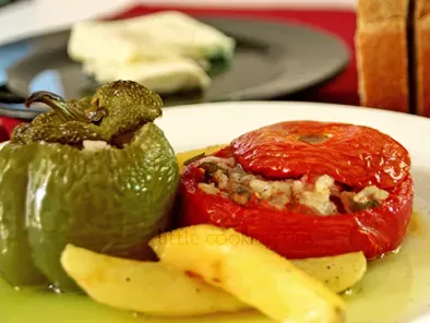 Recipe Gemista: a greek recipe for stuffed tomatoes and bell peppers