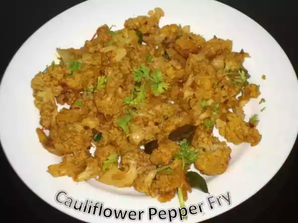 Recipe Cauliflower pepper fry