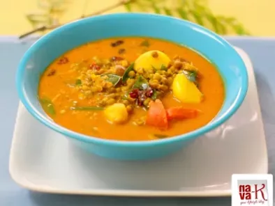Recipe Pachai payaru kulambu (green moong dal curry)