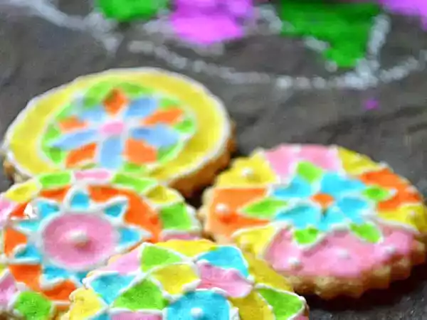 Recipe Rangoli Shortbread Cookies