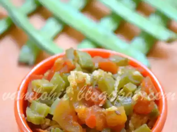 Recipe Cluster Beans Palya (Dry Curry) | ಗೋರಿಕಾಯಿ ಪಲ್ಯ