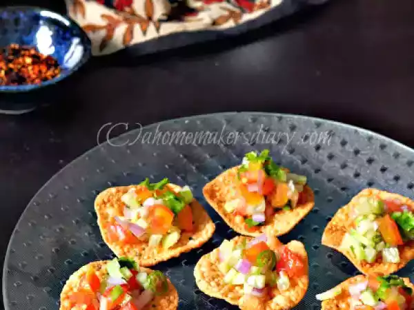Recipe Masala Papad: Healthy Mini Bite size Snacks