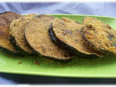 Vangyache kaap (eggplant fritters)