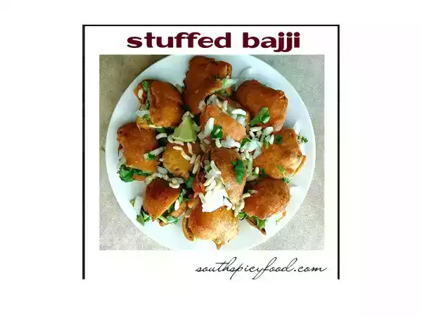 Recipe Stuffed plantain bajji or stuffed aratikaya bajji