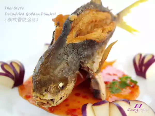 Recipe Thai-style deep-fried golden pomfret