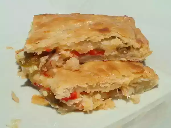 Recipe Cod and bell pepper pie
