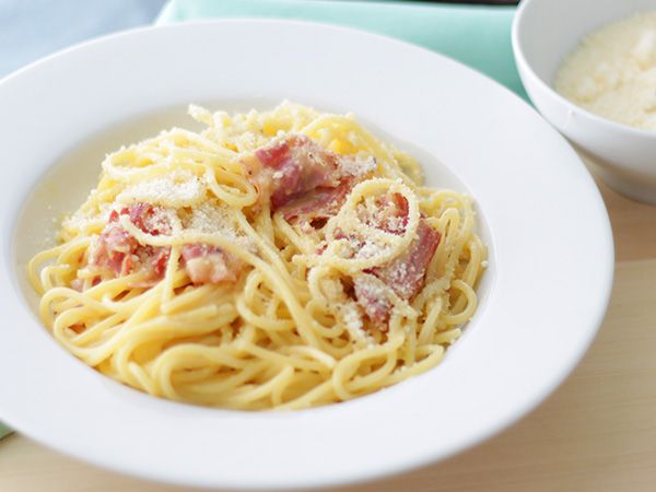 Recipe Pasta alla carbonara, the real recipe - video recipe !