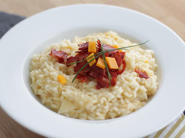 Recipe Risotto with chorizo and cheese - video recipe !