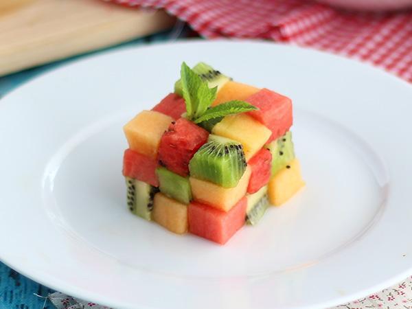 Recipe Fruit rubik's cube, the design fruit salad